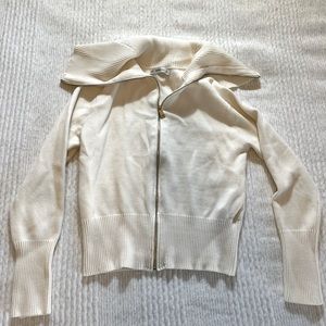 Zara Cream Zip-Up Cardigan